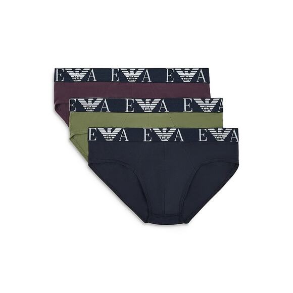 Emporio Armani Bold Monogram Brief, 3 Pack Multi, Size XL 0567 - Picture 1 of 3